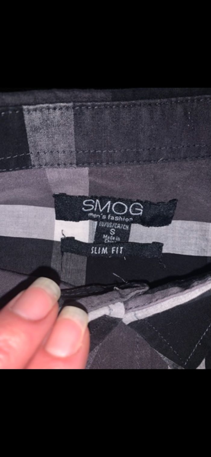 Chemise à carreaux marque smog taille S adulte - photo numéro 2