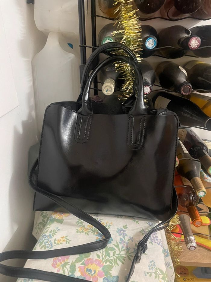 Sac Fourre Vintage noir En Cuir Synthétique - photo numéro 19