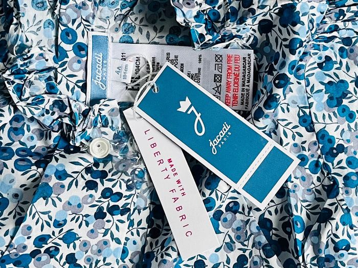 Blouse en Liberty Wiltshire bleu Jacadi T-4 ans - photo numéro 3