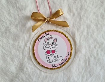Boule de Noël personnalisée marie 1er Noël
