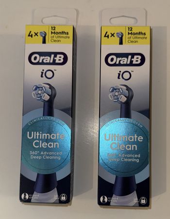 2 boîtes Oral-B - iO Set of 4 Replacement _Ultimate Clean Brushes, Pack of 4