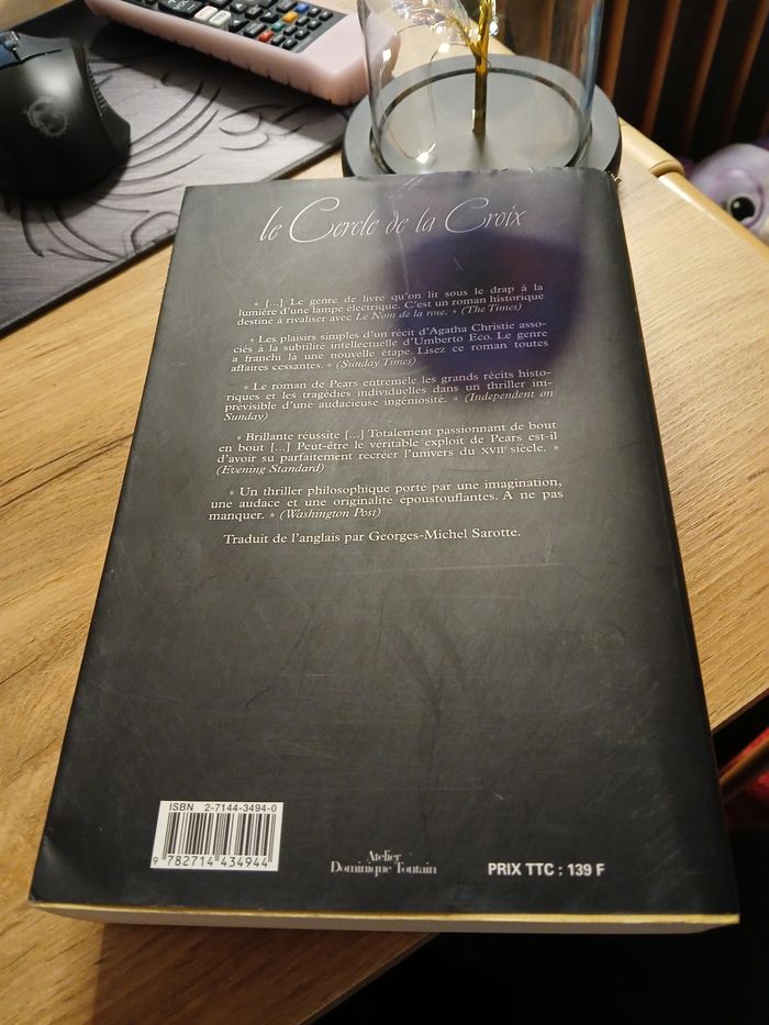 LIVRELE CERCLE DE LA CROIX DE IAIN PEARS - photo numéro 2