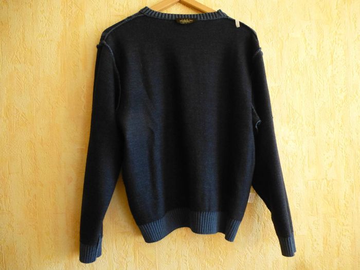 Pull col rond bleu et noir homme - photo numéro 6
