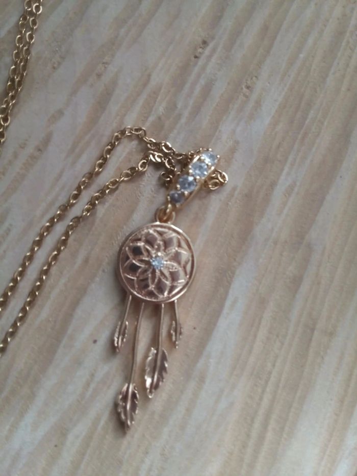 Collier attrape rêve et zircon - photo numéro 4