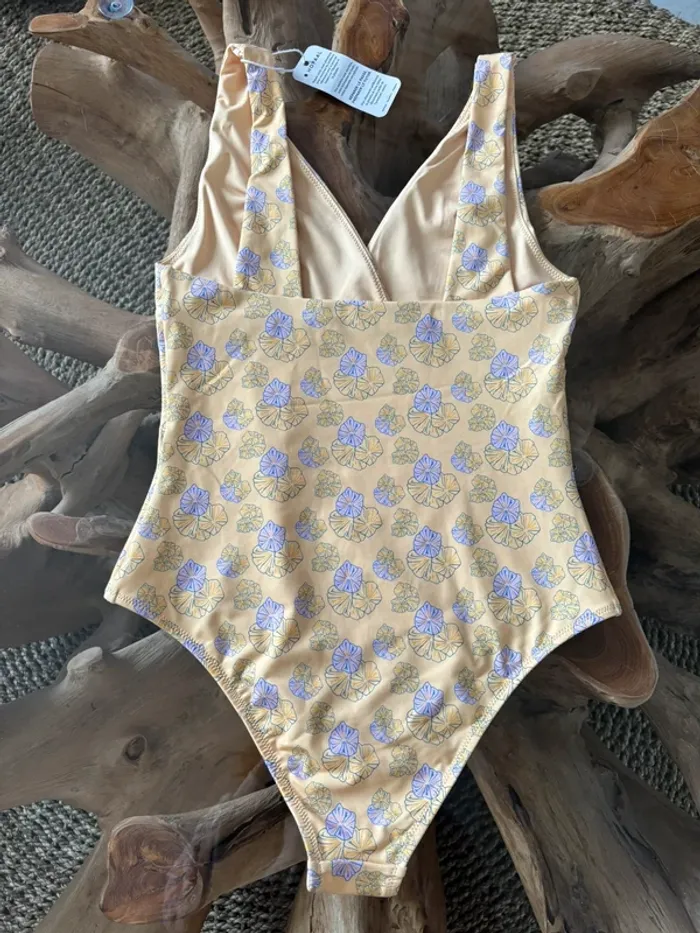 Maillot de bain 1 pièce Hopaal Rivage jaune vanille S - photo numéro 6