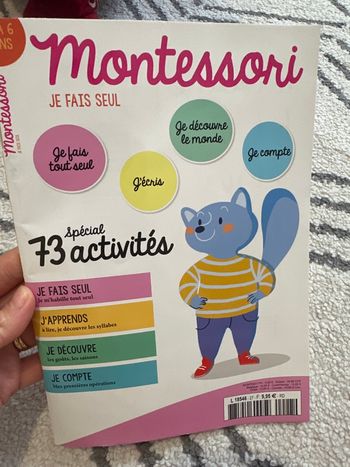 Cahier d’activité montessori 