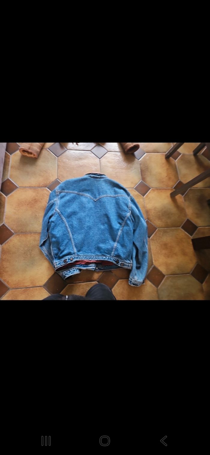 Veste en jean de qualité, col en cuir pour homme Levi's taille XL - photo numéro 5