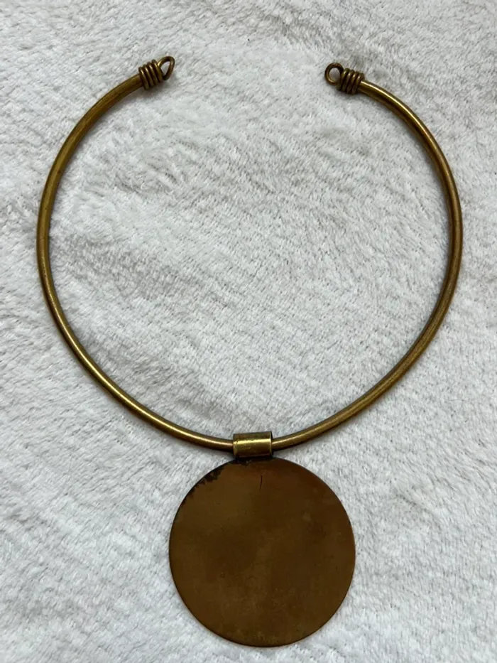 Collier ras de cou doré style torque Ethnique y2k Boho trending - photo numéro 4