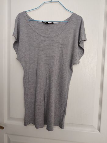 T-shirt fluide, Jennyfer, L, gris, petites manches