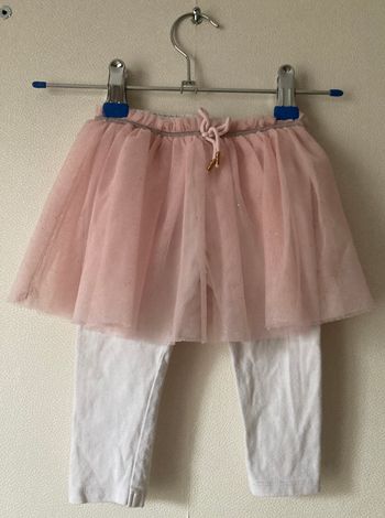 legging avec jupe en tulle rose taille 18 mois