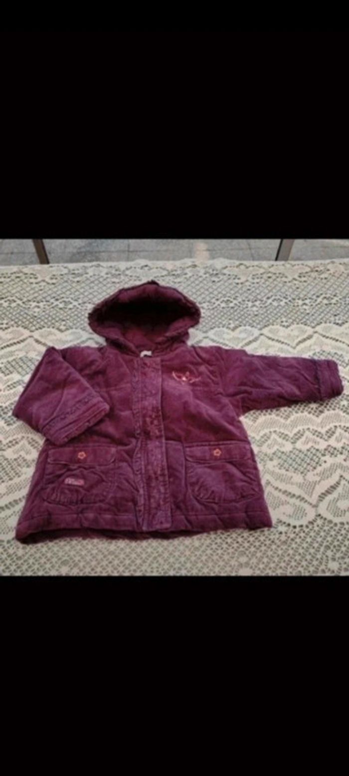 💜Manteau violine hiver 12 mois In Extenso