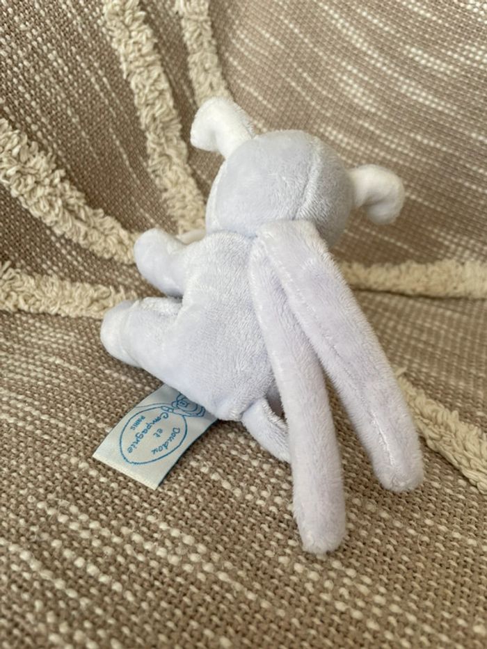 Peluche 12cm doudou et compagnie chien bleu et blanc très bon état - photo numéro 3