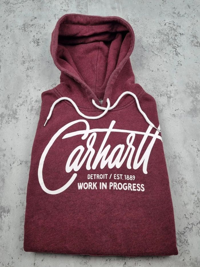 Pull capuche Carhartt WIP bordeaux Taille S - photo numéro 2