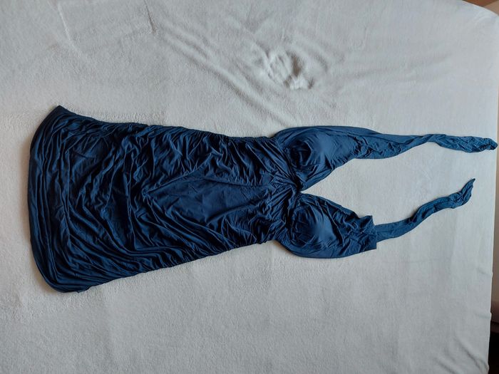 Magnifique robe bleu foncé moulante cérémonie - photo numéro 4