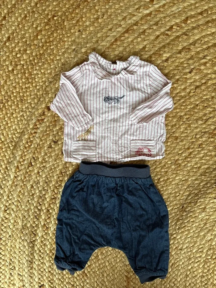 Lot de 3 tenues fillette - 3 mois - très bon état - photo numéro 4