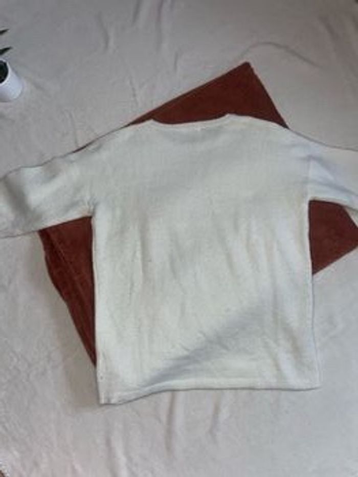 Pull en laine blanc Bizzbee pour le printemps la saison - photo numéro 4