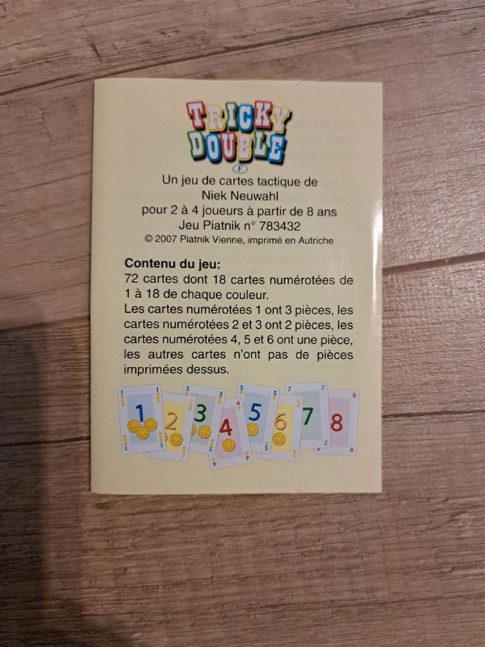 Jeu de cartes tricky double - photo numéro 2