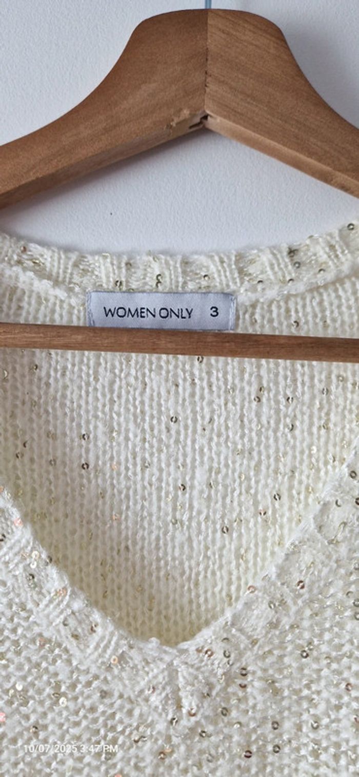 💞 Pull a sequins dorés - taille 3 💞 c8 - photo numéro 4