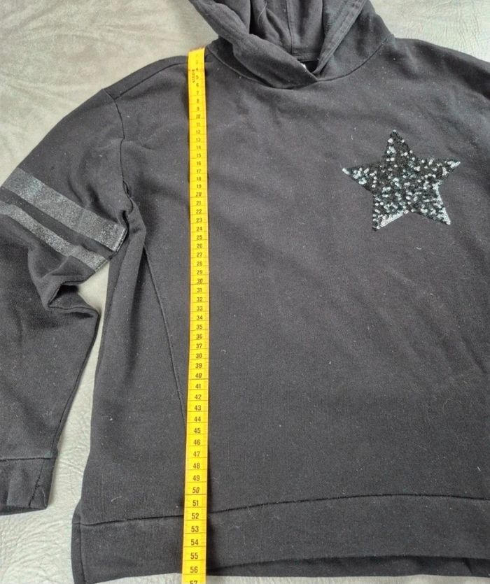 Pull à capuche léger OVS Taille XS 14/16 ans Noir A20 - photo numéro 4