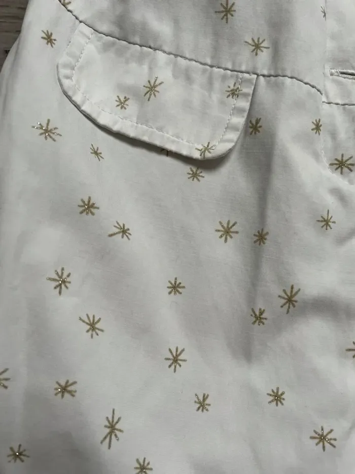 Manteau blanc Etoiles dorées  Kiabi 24 mois  Fille 24 mois #ingridblogmode2ans - photo numéro 2