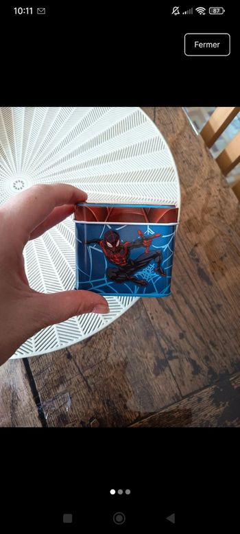 Petite boîte de rangement spiderman 