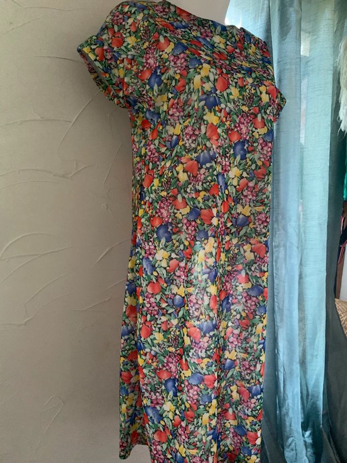 Robe vintage longue manches courtes taille44 - photo numéro 3