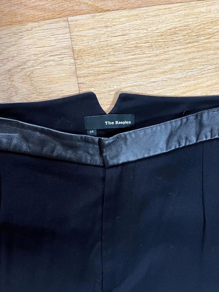 Pantalon fluide The Kooples – Taille 36 – Détails cuir – Chic et confortable 🖤 - photo numéro 2