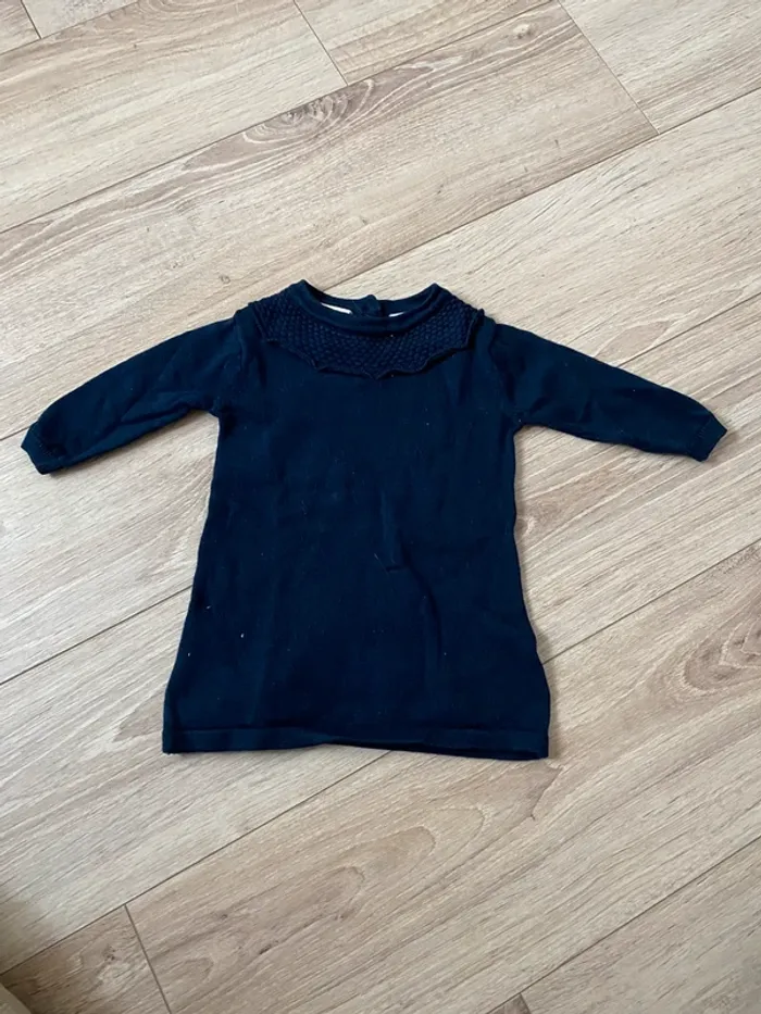 Robe hiver bleu marine bébé