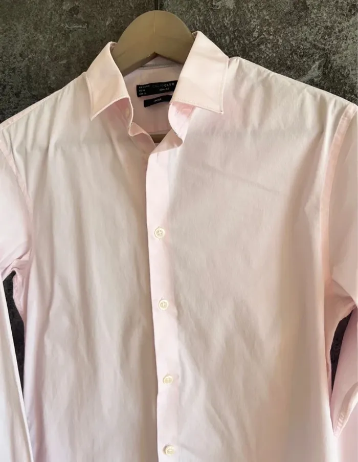 Chemise rose homme manches longues Celio taille S camisa hombre camicia uomo Herrenhemd - photo numéro 2