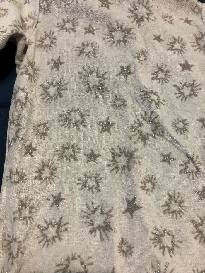 Pyjama blanc velours à paillettes argentées Petit Bateau 18 mois - photo numéro 5