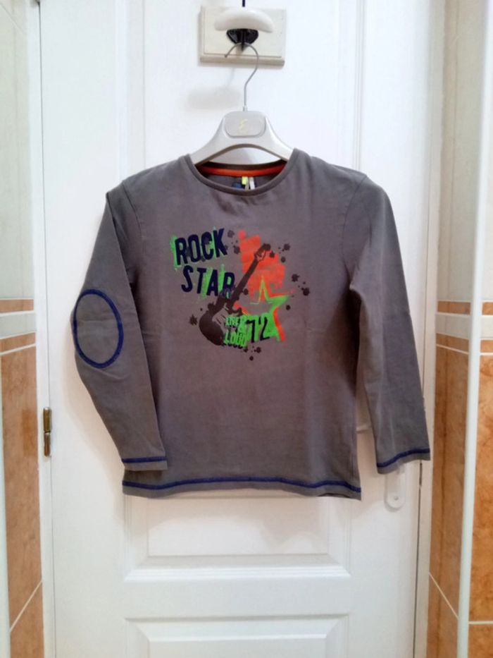 Tee-shirt manches longues "Rock Star" T.10 ans - Orchestra