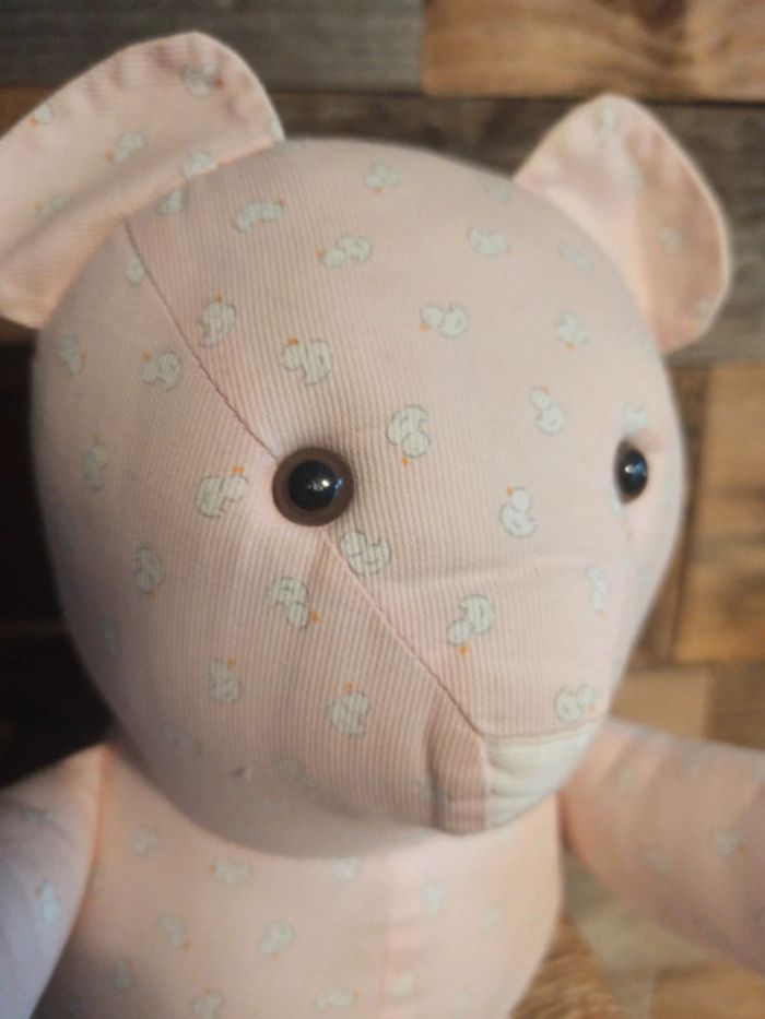 peluche ours tissu fait main tbe - photo numéro 3