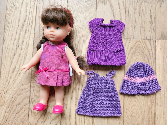 Mini poupée corolle + vêtements fait main
