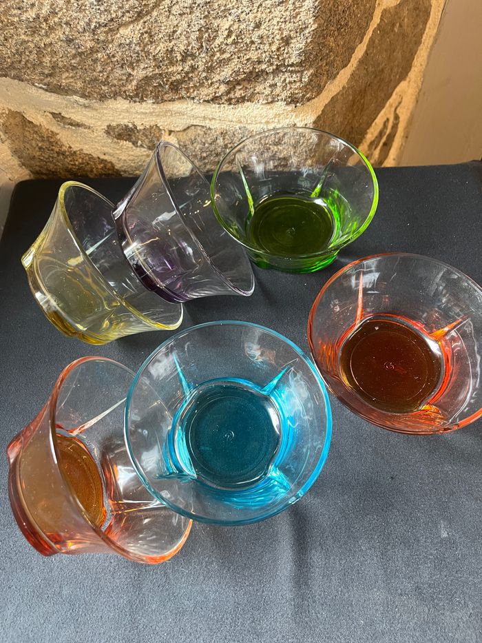 Lot de 6 coupelles multicolours en verre - photo numéro 8