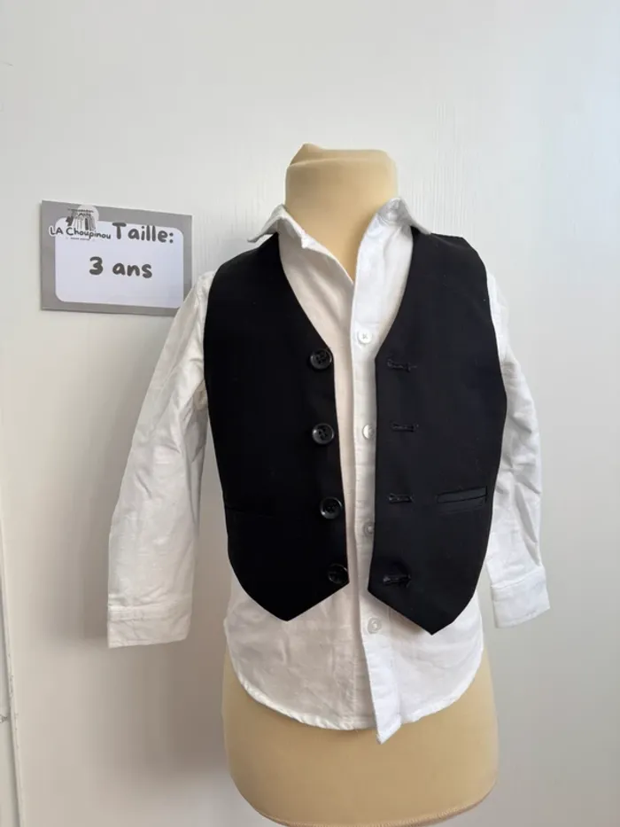 Chemise blanches et gilet - taille 3 ans 🌼
