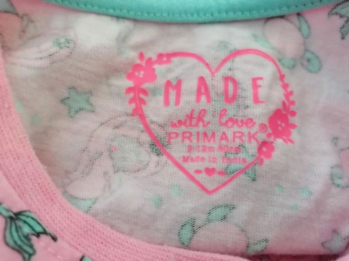 Lot de 2 T-shirts rose fille bébé made with love - photo numéro 4