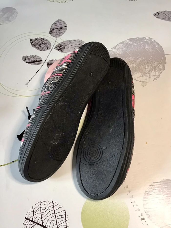 Basket basse à lacet taille 38 gris noir blanc rose - photo numéro 4