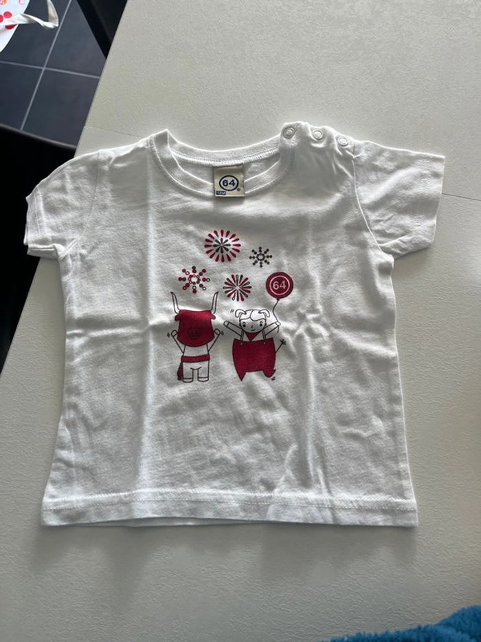 Lot de deux tee shirts MC 64 12 mois - photo numéro 3