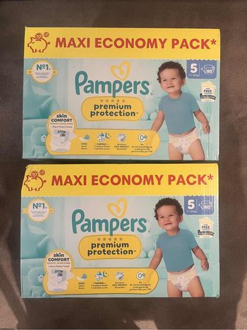 Pampers premium taille 5 maxi pack (2 cartons)