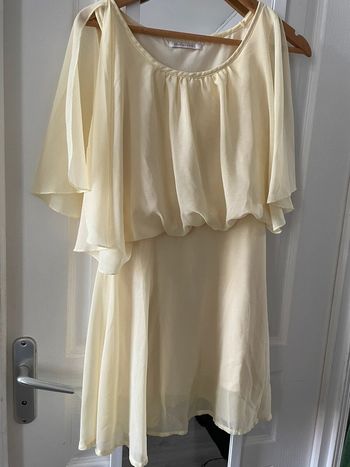 Robe élégante jaune pale 36 Goldistar
