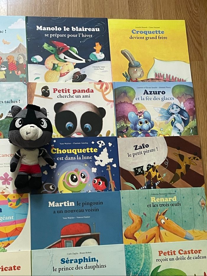 Lot 18 livres mes p’tits albums Auzou + peluche Simon - photo numéro 3