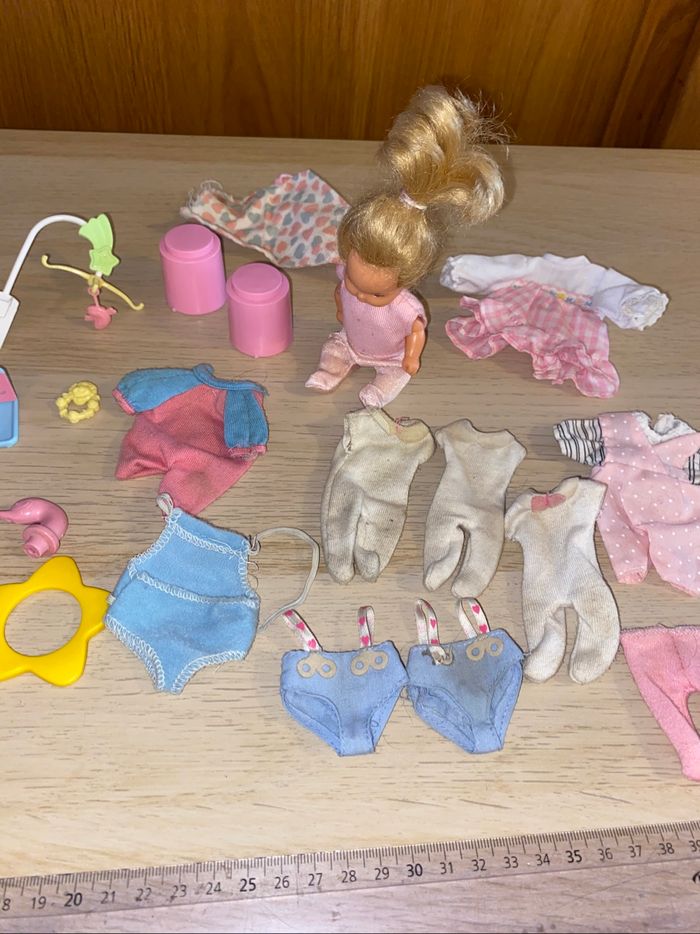 Mattel Barbie poupée doucoeur bebe baby accessoires family heart 1984 - photo numéro 10