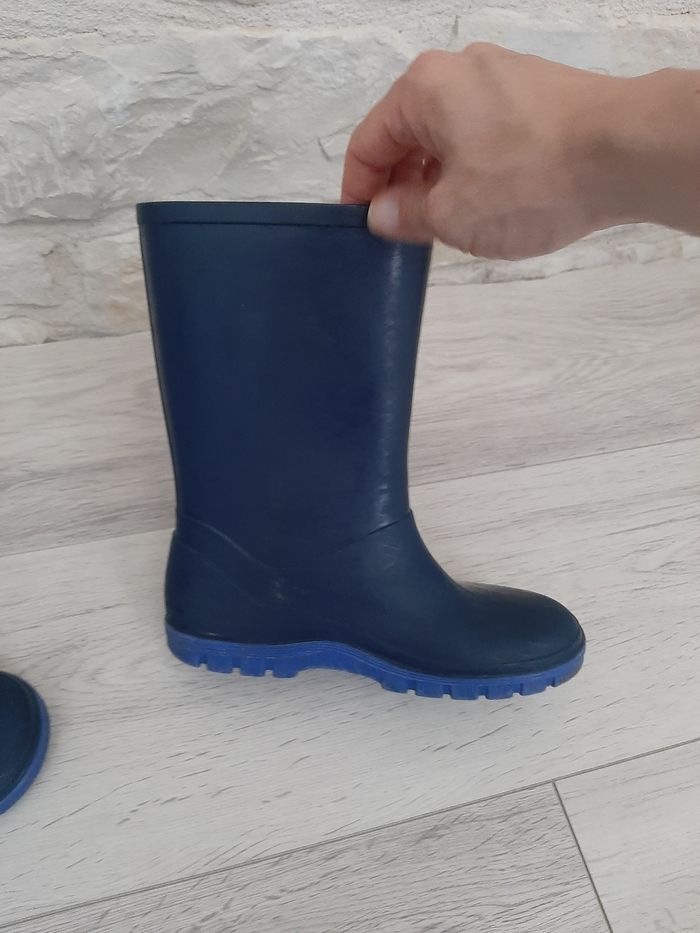 Bottes de pluie mixte bleu marine pointure 32 en très bon etat - photo numéro 7