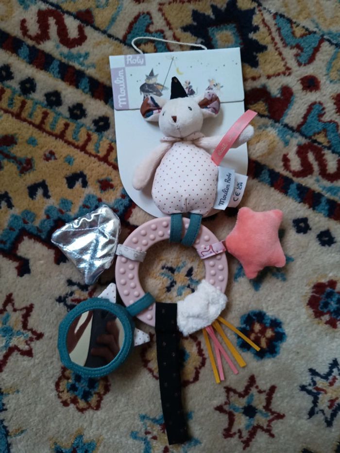 Anneau hochet éveil souris il était une fois moulin roty