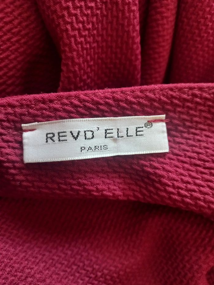 Robe patineuse bordeau décolleté en V - photo numéro 7