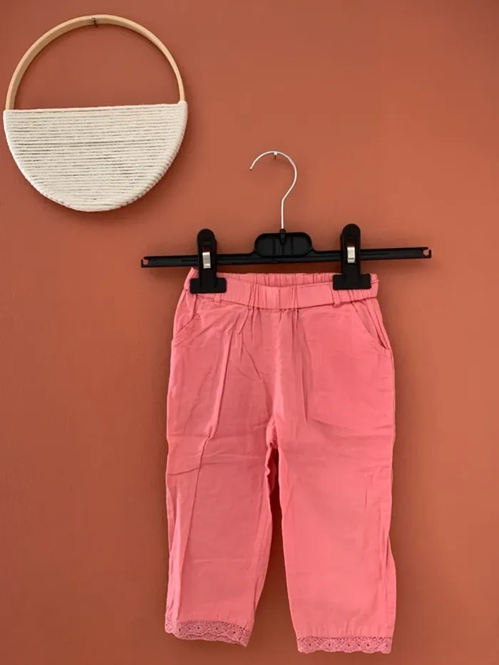 🌸 Pantalon léger fille – 12 mois– bout’chou