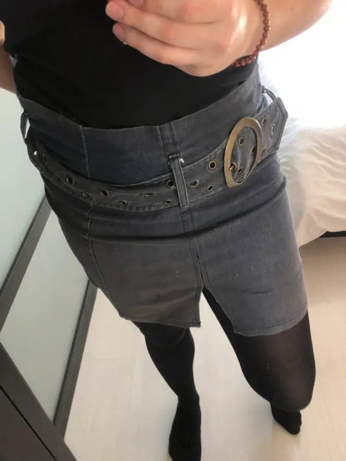 jupe avec ceinture mim taille 38 - photo numéro 3