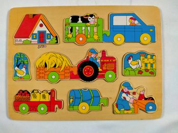 Puzzle encastrable ferme