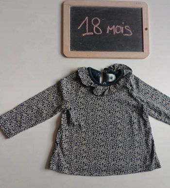 T-shirt manches longues Petit bateau taille 18 mois en très bon état