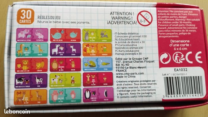 Jeux cartes éducatives les animaux Jeux 2Mômes - photo numéro 3